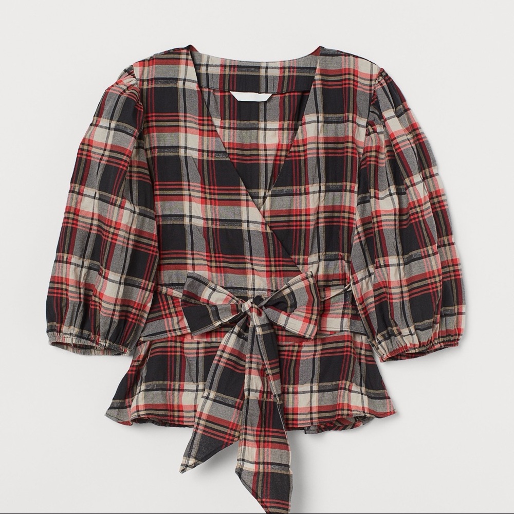 H&M Plaid Blouse